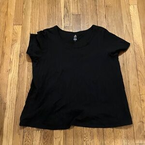 C&C California see through/sheer/distressed black tee shirt size 1x women